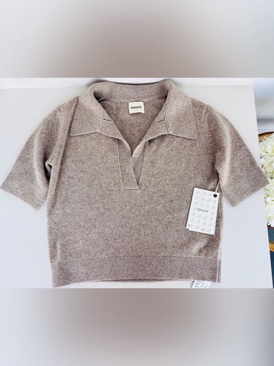 KHAITE Sweaters - KHAITE Shrunken Jo Cashmere Polo Sweater Sepia XS NWT $780